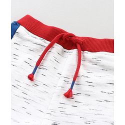 Babyhug Knit Shorts Text Print - White