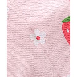 Babyhug 100% Cotton Caps Mittens & Booties Set Strawberry Printed - Diameter 18 cm