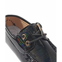 Cute Walk by Babyhug Lace Party Wear Loafer Shoes - Black