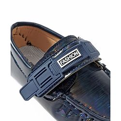 Cute Walk by Babyhug Velcro Party Wear Loafer Shoes - Blue