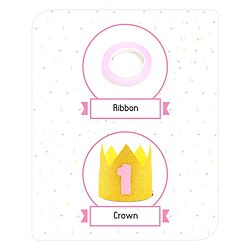 Babyhug 1st Birthday Decor Kit Pink - Pack of 48