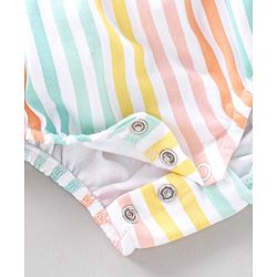 Babyhug 100% Cotton Striped Onesies - Multicolor