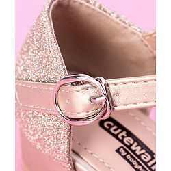 Cute Walk by Babyhug Sandals Bow & Stones Applique - Golden
