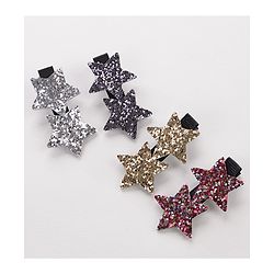 Babyhug Star Shape Hair Pins And Clips Pack Of 4 - Multicolour