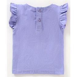 Babyhug Frill Sleeeves Top Minnie Mouse Print - Purple