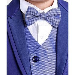 Babyhug Full Sleeves Solid Party Wear Suit - Navy