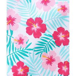 Babyhug 100% Cotton Half Flutter Sleeves Vests Flowers Print Pack of 3 - Pink Blue