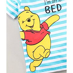 Babyhug Half Sleeves Shorts Night Suit Winnie The Pooh Print - Blue