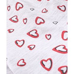 Babyhug Cap Sleeves Cotton Tee & Shorts Set Heart Print - Red