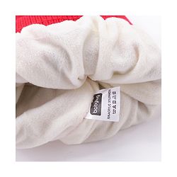 Babyhug Woollen Cap Stripes Pattern Red - Diameter 10 cm