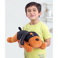 Babyhug Dog Soft Toy Dark Brown - Length 45 cms