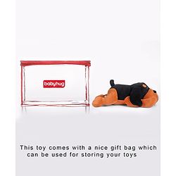 Babyhug Dog Soft Toy Dark Brown - Length 45 cms