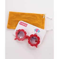 Babyhug Flower Shaped Sunglasses - Red