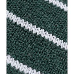 Babyhug 100% Organic Cotton Full Length Striped Sweater Knit Pant - Green