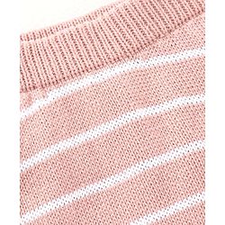 Babyhug 100% Organic Cotton Fleece Striped Lounge Pant - Pink