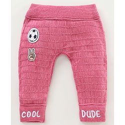 Babyhug Knitted Full Length Pajama Ball Patch - Pink