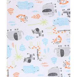 Babyhug 100% Cotton Clothing Gift Set Car Print Pack of 6 - Blue