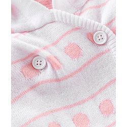Babyhug Full Sleeves Sweater Set Argyle Design - Pink