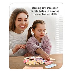 Babyhug 78 Pcs Alphabet Learn and Match Puzzles| Build Set of Three 26 Different Puzzles Combination| Montessori Learning and Educational Puzzle for 3-6 Years Kids| Pre-School and Early Learning Gifting Toy| BIS Certified