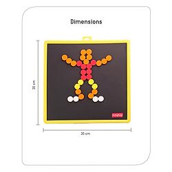 Babyhug Jumbo Magnetic Circle Puzzle Set With 250 Magnetic Tiles| Playset With Write & Wipe Feature with 200+ Patterns| 1 Sketch Pen and Duster Learning and Educational Toy for 4-6 Years Kids| Gifting Toy| BIS Certified