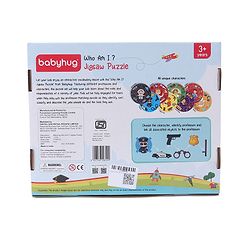 Babyhug 30 Pcs Jigsaw Puzzle| 6 in 1 Double Side Montessori Learning and Educational Puzzles with 12 Professions for 2-4 Years Kids| Improves Motor Skills and Hand Eye Co-ordination| Gifting Toy| BIS Certified