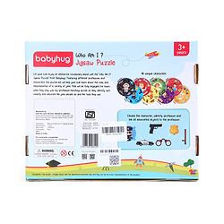 Babyhug 30 Pcs Jigsaw Puzzle| 6 in 1 Double Side Montessori Learning and Educational Puzzles with 12 Professions for 2-4 Years Kids| Improves Motor Skills and Hand Eye Co-ordination| Gifting Toy| BIS Certified