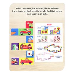 Babyhug Domino Double Sided Puzzle Set of Vehicles - 30 Pieces