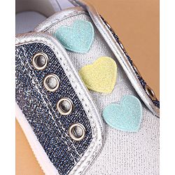 Cute Walk by Babyhug Casual Shoes Heart Applique - Blue