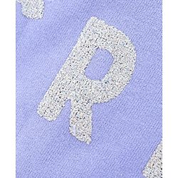 Babyhug Full Sleeves Cotton Knit Sweatshirt With Glitter Text Print - Purple