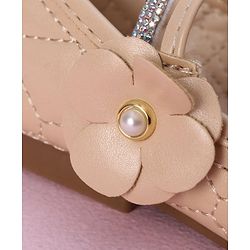 Cute Walk by Babyhug Ballerina with Floral Applique - Beige