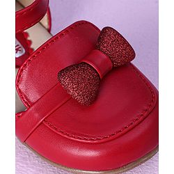 Cute Walk by Babyhug Ballerinas Bow Applique - Red