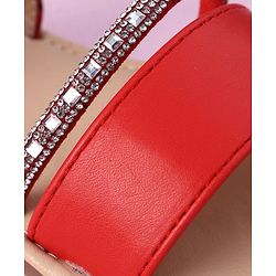 Cute Walk by Babyhug Sandals with Studded Lace - Red