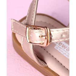 Cute Walk by Babyhug Sandals with Studded Lace - Gold