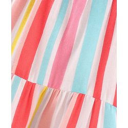 Babyhug Singlet Viscose Striped Frock - Multicolor