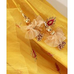 Babyhug Sleeveless Printed Choli Lehenga & Dupatta Set - Yellow