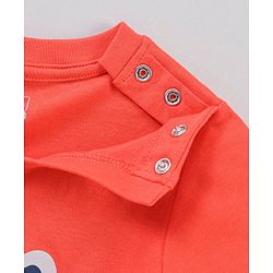 Babyhug Half Sleeves T-Shirt & Hooded Jacket With Joggers Tiger Print - White Orange Blue