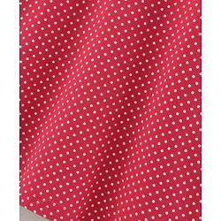Babyhug Cotton Lycra Short Sleeves Nighty Polka Dot Print - Pink