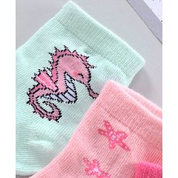 Cutewalk By Babyhug Anti Bacterial Ankle Length Polka Dot Socks Pack Of 3 - Pink Blue