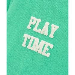 Babyhug Full Sleeves Cotton Knit Sweatshirt With Teddy Bear Applique - Green