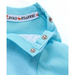 Babyhug Cotton Full Sleeves T-Shirt Jungle Print - Light Blue