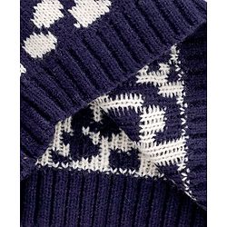 Babyhug Full Sleeves Abstract Design Sweater - Navy