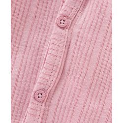 Babyhug Full Sleeves Solid Color Thermal Vest - Pink