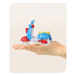Babyhug Friction Powered Mini Scooter Blue Toy| Push and Go Scooter Toy For Kids| Early Development Motor Skills| Ideal Gift for 3 Years+ Kids| BIS Certified