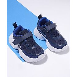 Cute Walk by Babyhug Sneakers With Velcro Closure Solid - Dark Blue