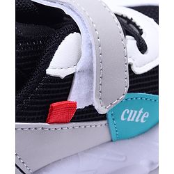 Cute Walk by Babyhug Sneaker Shoes With Velcro Closure - Black Light Grey