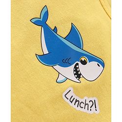Babyhug 100% Cotton Sleeveless Sando Vests Stripes & Shark Print Pack of 3- Multicolor