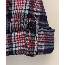Babyhug Cotton Woven Full Sleeves Check Print Shirt - Navy