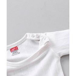 Babyhug Full Sleeves Pullover Vest & Pant Thermal Wear - Off White