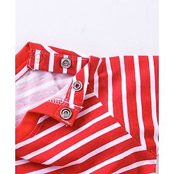 Babyhug Full Sleeves Striped T-Shirt and Dungaree Set Multiprint - Multicolor Blue