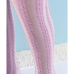 Cute Walk by Babyhug Full Length Anti-Bacterial Solid Tights - Orchid Bouqet